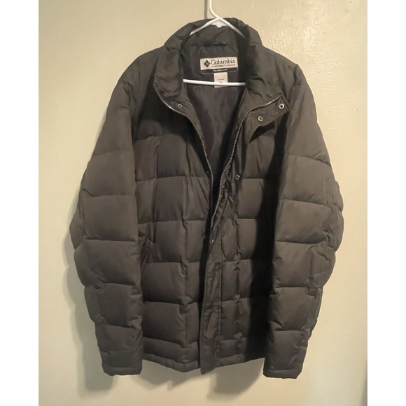 Vintage Columbia Puffer Jacket Men's 2XT, Down Fill Black Quilted Puffer   J2124 - Picture 1 of 12